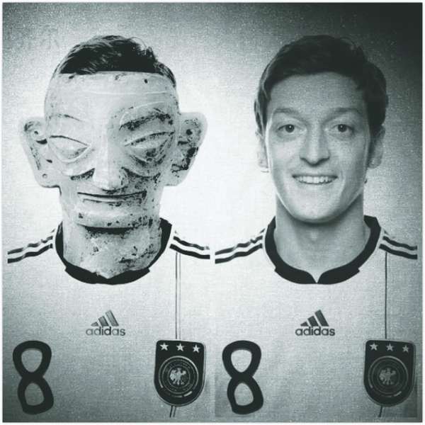 ?Crees que las figuras de bronce de Sanxingdui se parecen a la estrella de fútbol de Alemania Mesut ?zil?