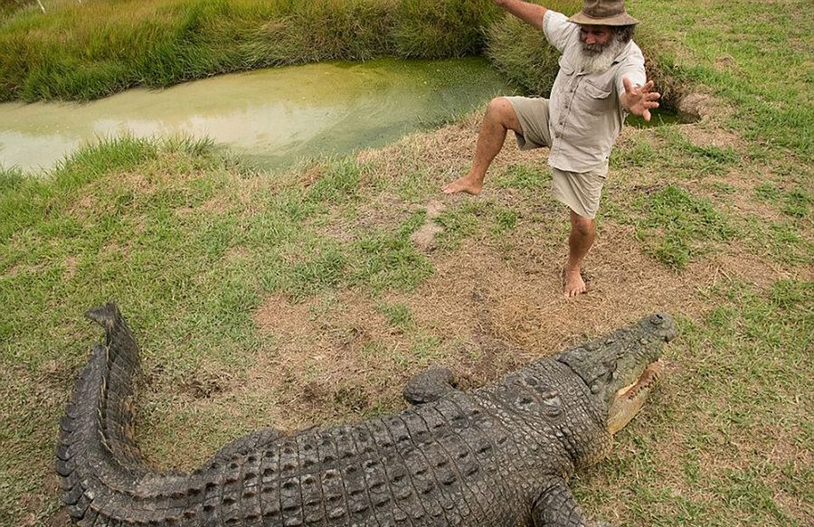 Robert Bredl, el jinete de cocodrilos y encantador de reptiles