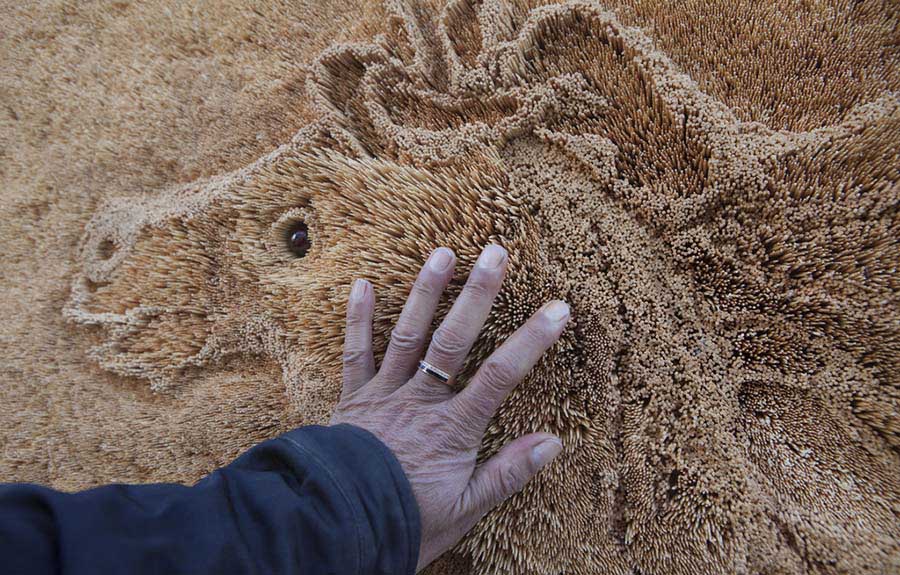 Fabrican un caballo en 3D con palillos de dientes