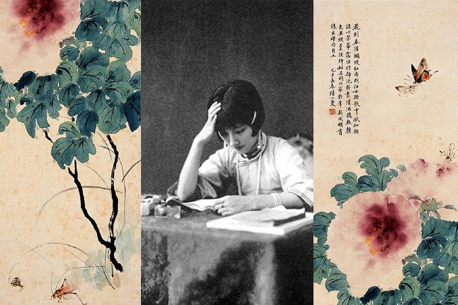 Lu Xiaoman. [Fotografía de archivo]; Pintura de Lu Xiaoman. [Foto/China.com]