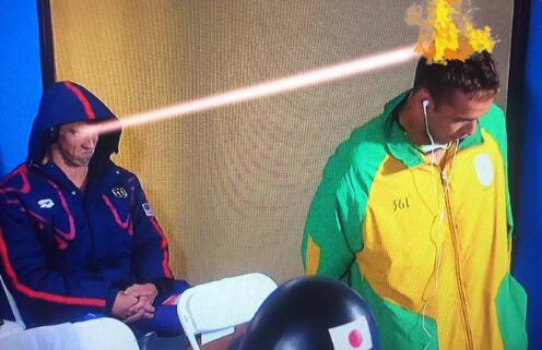 La poderosa mirada de Michael Phelps se adue?a de la Red