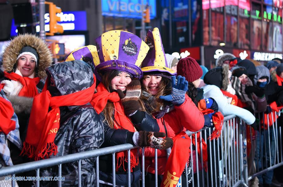 La celebración del A?o Nuevo en Times Square, Nueva York, Estados Unidos