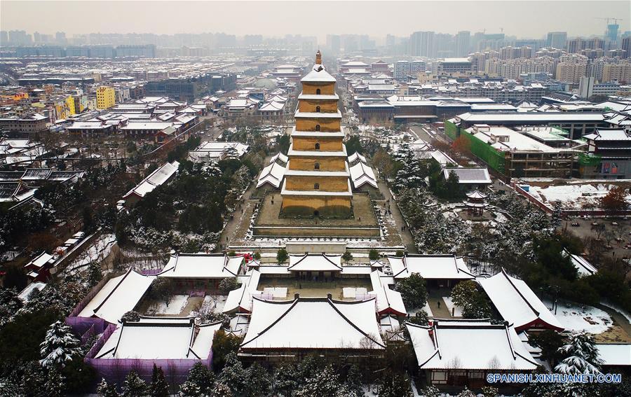 Paisaje de nieve de Xi'an