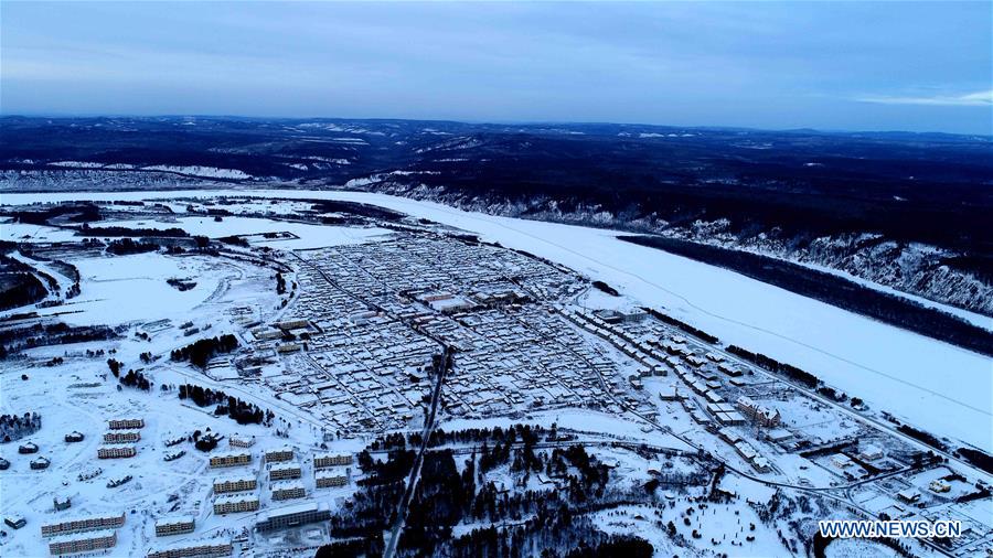 Bello paisaje en la aldea Beiji, ubicada en Mohe, provincia de Heilongjiang, China, 27 de enero del 2018. (Foto: Wang Kai)