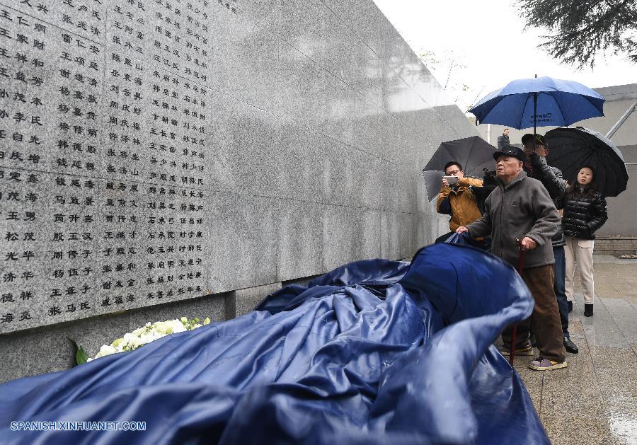 Inscritos nuevos nombres en muro de la memoria de la Masacre de Nanjing